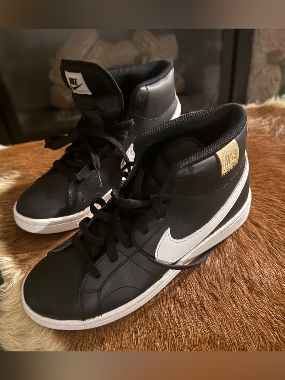 Nike Court Royale 2 Mid Black White Women’s Sneakers Size 8.5